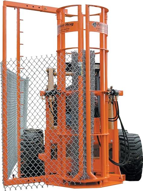 fence hog skid steer|chainlink hog fence dispenser.